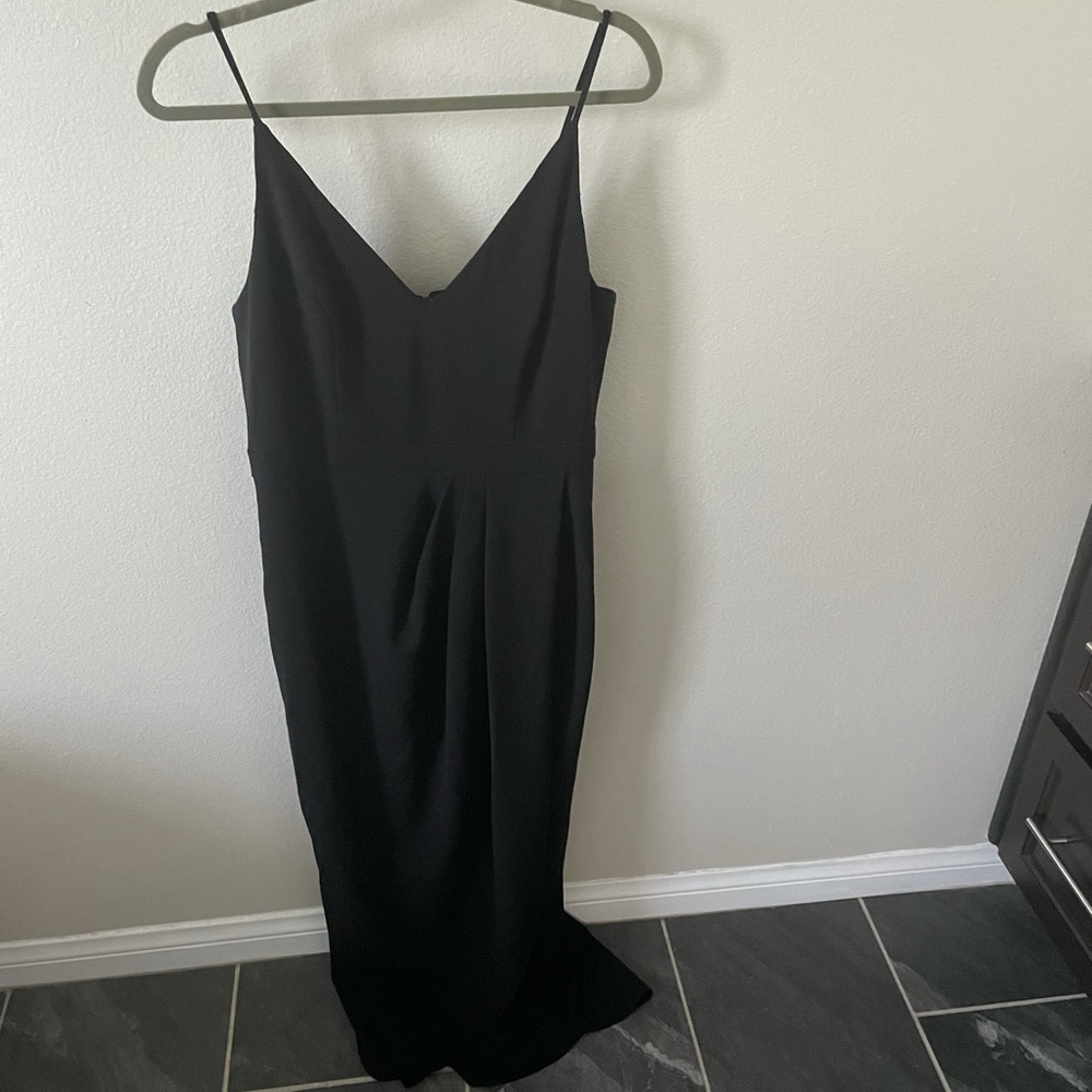 BHLDN Caron V-Neck Crepe Dress